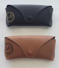 Lote de 2 estuches de almacenamiento a presión Ray Ban negros y tostados SOLO ESTUCHES segunda mano  Embacar hacia Mexico