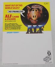 Folheto promocional folha de venda Alf Trading Cards & Stickers 8,5" x 11" - Topps 1987 TV comprar usado  Enviando para Brazil