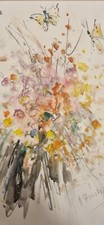 Fiori farfalle quadro usato  La Spezia