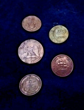 Five different coins for sale  Camp Hill