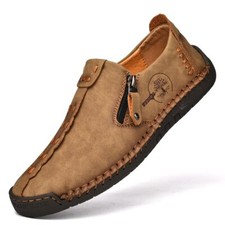 Sapatos casuais masculinos mocassins de couro botas respiráveis tênis de caminhada comprar usado  Enviando para Brazil