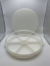 Recipiente Tupperware vintage redondo 6 seções e tampa de vedação superior com alça comprar usado  Enviando para Brazil