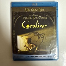 Coraline (Blu-Ray/DVD, 2009, 2-Disc  Edition) No 3-D Glasses comprar usado  Enviando para Brazil