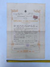 DIPLOMA DI ABILITAZIONE ALL'INSEGNAMENTO ELEMENTARE ASCOLI PICENO 1918 comprar usado  Enviando para Brazil