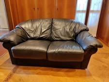 Divano pelle nero usato  Curno