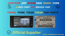 ✅CHRYSLER TOWN & COUNTRY RÁDIO DE CARRO ANTI-ROUBO DESBLOQUEIO CÓDIGO PIN SERVIÇO RÁPIDO, usado comprar usado  Enviando para Brazil