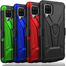 Capa telefone coldre resistente + vidro temperado para Samsung Galaxy A12 comprar usado  Enviando para Brazil