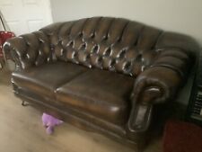 Antique brown leather for sale  HOLYHEAD