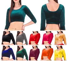 Blusa Feminina de Veludo Saree Blusas Crop Top Indiano Pronto Bollywood Sari Choli comprar usado  Enviando para Brazil
