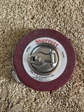 Fita de aço vintage Starrett HC530, cetim cromado, 50 pés comprar usado  Enviando para Brazil