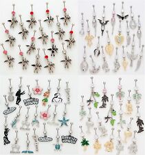 Lote com 50 piercings de barriga pendurados extravagantes diferentes por atacado para joias corporais comprar usado  Enviando para Brazil
