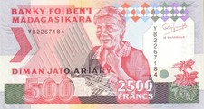 Madagascar 500 francs usato  Bozen