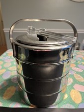 Balde de gelo de aço inoxidável isolado Stanley com tampa e pinça EUA vintage, usado comprar usado  Enviando para Brazil
