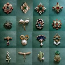 Exquisito broche de perlas retro alfiler insignia broches joyería para mujer accesorios segunda mano  Embacar hacia Mexico