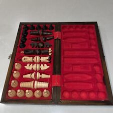 Carved wood chess for sale  Austin