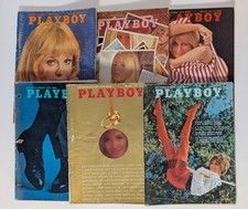 Vintage 60s Playboy Magazine Lot Of 6 1965 1968 1969 All Centerfolds Included, usado comprar usado  Enviando para Brazil