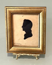 Antiguidade Vintage 1818 Peale Do Museu Miniatura Retrato Silhueta Cavalheiro Antigo comprar usado  Enviando para Brazil