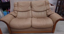 Ekornes mocha leather for sale  WAKEFIELD