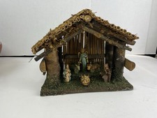 Nativity wood creche for sale  Reading