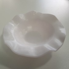 Tigela de plástico arte impressa em 3D formato orgânico borda ondulada branco design moderno comprar usado  Enviando para Brazil