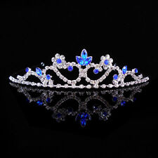 Mini tiara coroa tiara infantil azul royal flor menina casamento baile, usado comprar usado  Enviando para Brazil