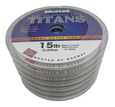 [15 lb, 600 m] Linha de pesca trançada de fibra Mustad Titans Honeywell Spectra comprar usado  Enviando para Brazil
