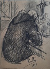 Dessin prêtre prière d'occasion  France