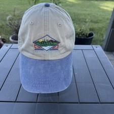 Boné Camp Cherokee Reunion azul bico bronzeado algodão usado fivela de alça de mancha., usado comprar usado Boné Camp Cherokee Reunion azul bico bronzeado algodão usado fivela de alça de mancha., usado comprar usado  Enviando para Brazil