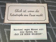 Wandschildblech spruch glück gebraucht kaufen  Bornheim