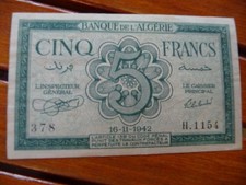 Billet banque algérie d'occasion  La Crau