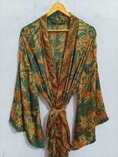 Kimono unissex estampa floral manga comprida sari seda quimono B-128 comprar usado  Enviando para Brazil