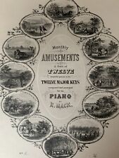 Diversões mensais, um conjunto de doze, piano, por E. MACK, partitura antiga, 1867 comprar usado  Enviando para Brazil