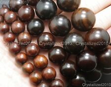 Pulseira de cura contas redondas de madeira de mogno natural 10mm 12mm 15mm 18mm 20mm, usado comprar usado  Enviando para Brazil