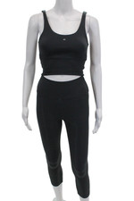 Conjunto de sutiã esportivo feminino Koral 2 peças leggings com nervuras roupas ativas preto tamanho XS comprar usado  Enviando para Brazil