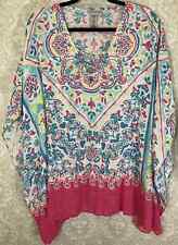 Blusa túnica CATHERINES feminina caftan tamanho 0XWP 1X 2X cor fluxo boho hippie comprar usado  Enviando para Brazil