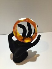 Pulseira de bolinhas vintage laranja lucite glitter branco comprar usado  Enviando para Brazil