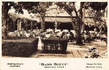 Restaurante Garden Sans Souci Havana Cuba c1940 foto real RPPC comprar usado  Enviando para Brazil