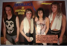 Metallica Cliff Burton Ride The Lightning Touring Cycle 1985 Centerfold Vintage comprar usado  Enviando para Brazil
