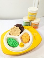 Vintage Fisher Price Fun With Food Babys Mealtime set #2150 cookies tray plate na sprzedaż  Wysyłka do Poland