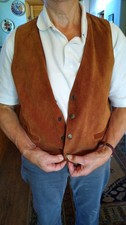 Suede waistcoat size for sale  CRAIGAVON
