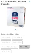 Copos de espuma WinCup 500 ct 32 oz, 25 peças de 20 xícaras comprar usado  Enviando para Brazil