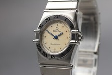 Relógio feminino "quase perfeito" Omega Constellation cal.1455 prata romana quartzo Japão comprar usado  Enviando para Brazil