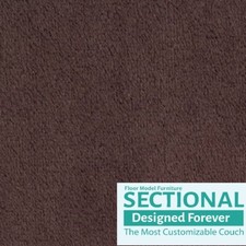 Capa lateral seccional padrão - Veludo acolchoado chocolate - Modelo de piso comprar usado  Enviando para Brazil