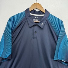 Usado, Camisa polo masculina Oakley 2XL azul desempenho golfe gola elástica logotipo colarinho comprar usado  Enviando para Brazil