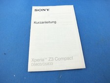 Original Sony Ericsson Xperia Z3 Compact D5803 Bedienungsanleitung Kurzanleitung comprar usado  Enviando para Brazil