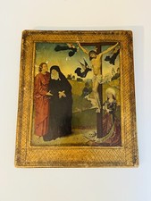 Pintura real ícone gótico de Cristo na Cruz mestre da vida da virgem, usado comprar usado  Enviando para Brazil