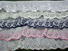 Quality gathered broderie for sale  CHESTERFIELD