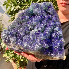 Cubo roxo transparente raro 15,8 lb fluorita cristal mineral amostra/China comprar usado  Enviando para Brazil
