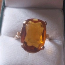Bague plaqué citrine d'occasion  Château-d'Olonne