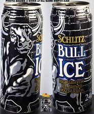 Usado, 24 oz SCHLITZ BIG BULL ICE MALT LICOR LATA DE CERVEJA MILWAUKEE WISCONSIN TIJOLOS PRETOS comprar usado  Enviando para Brazil